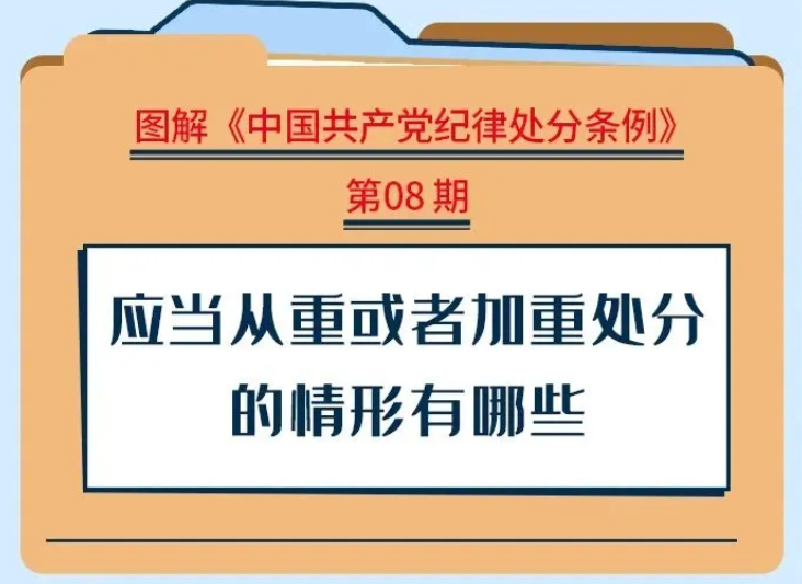 【黨紀學習教育】應當從重或者加重處分的情形有哪些