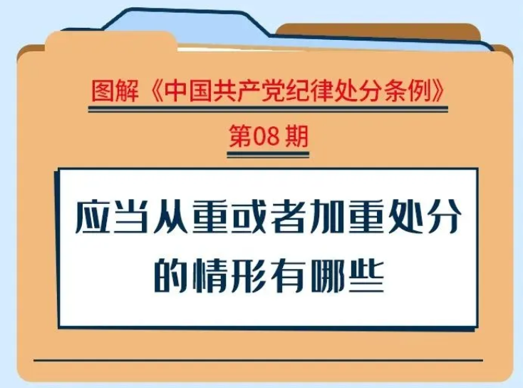 【黨紀學習教育】應當從重或者加重處分的情形有哪些